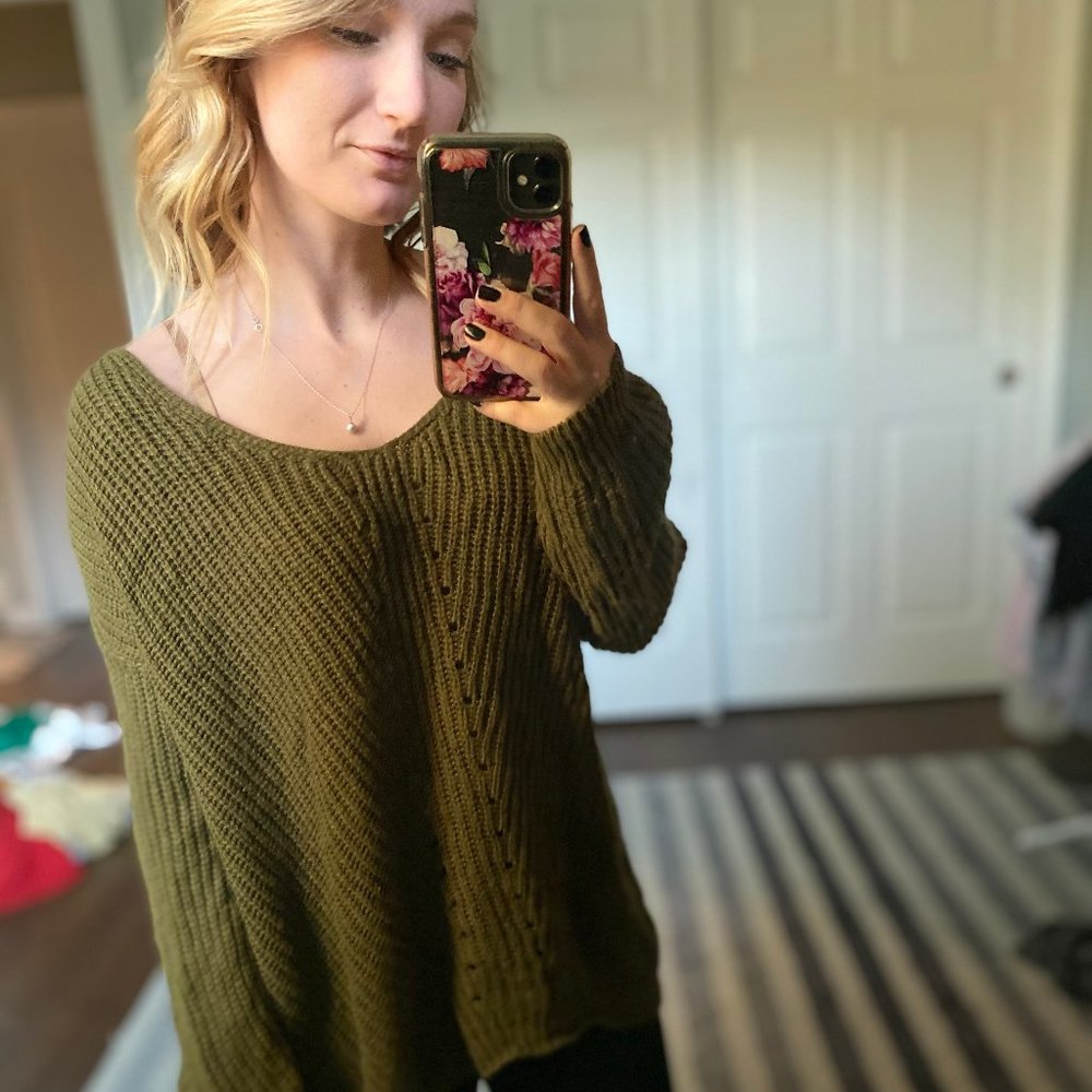 Green Slouchy Sweater